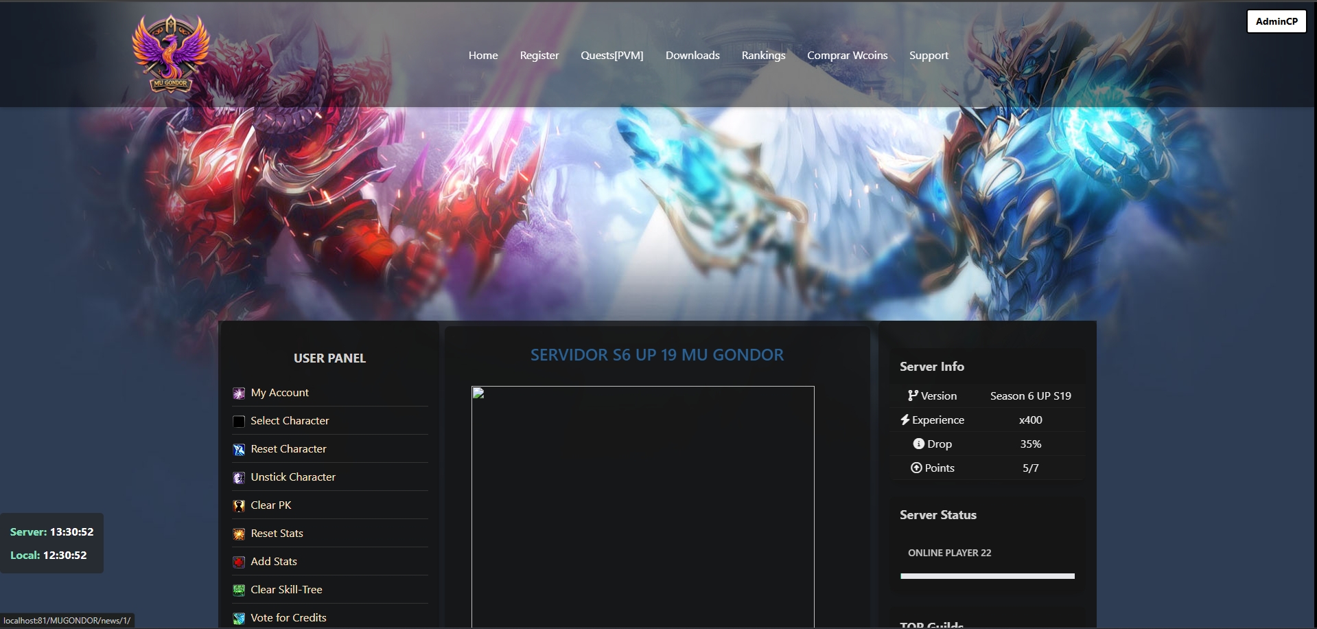 Tempalte HerosFall Webengine